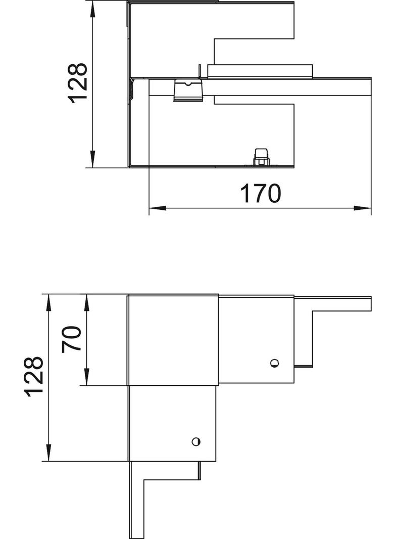 GS-AI70130RW, NAROŻE WEWN. 70X130 CZ.B.