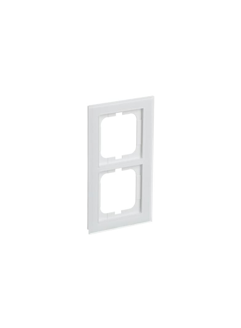 AXCENT Ramka 2-krotna  białe szkło