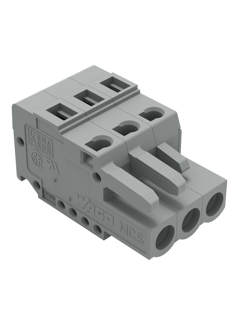 Gniazdo MCS‑MIDI Classic 3‑biegunowe szare raster 5mm 231‑103/102‑000 /100szt./ WAGO