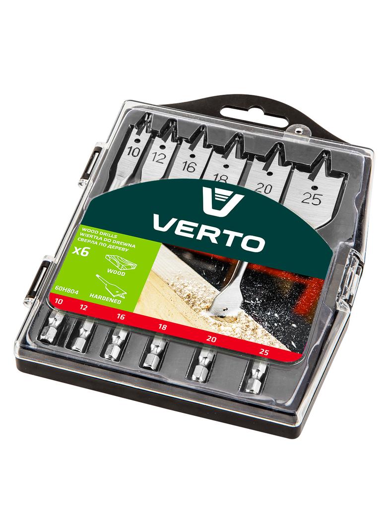 Wiertła do drewna łopatkowe, 10,12,16,18,20,25 mm, zestaw 6 szt.