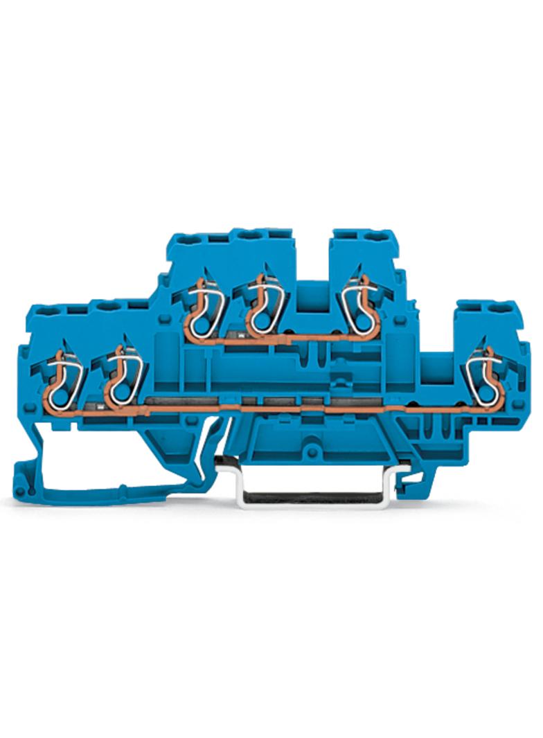 złączka dwupiętrowa N/N 3-przewodowa 2,5 mm2 niebieska