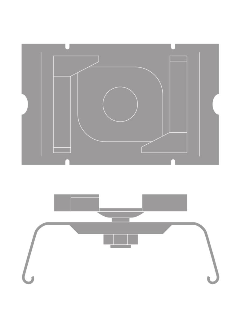 Oprawa TRUSYS FLEX GRID CEILING CLIP