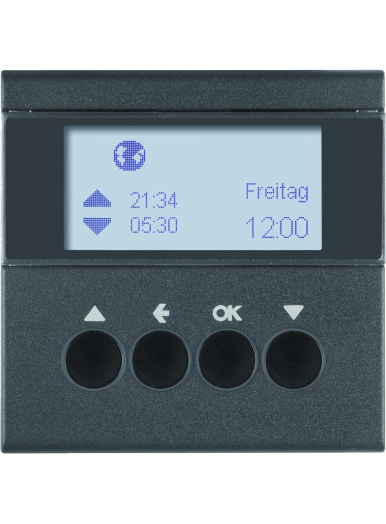 BERKER B.X/S.1 Żaluzjowy łącznik czasowy z wyświetlaczem do sterowania żaluzjami antracyt 85741185 H