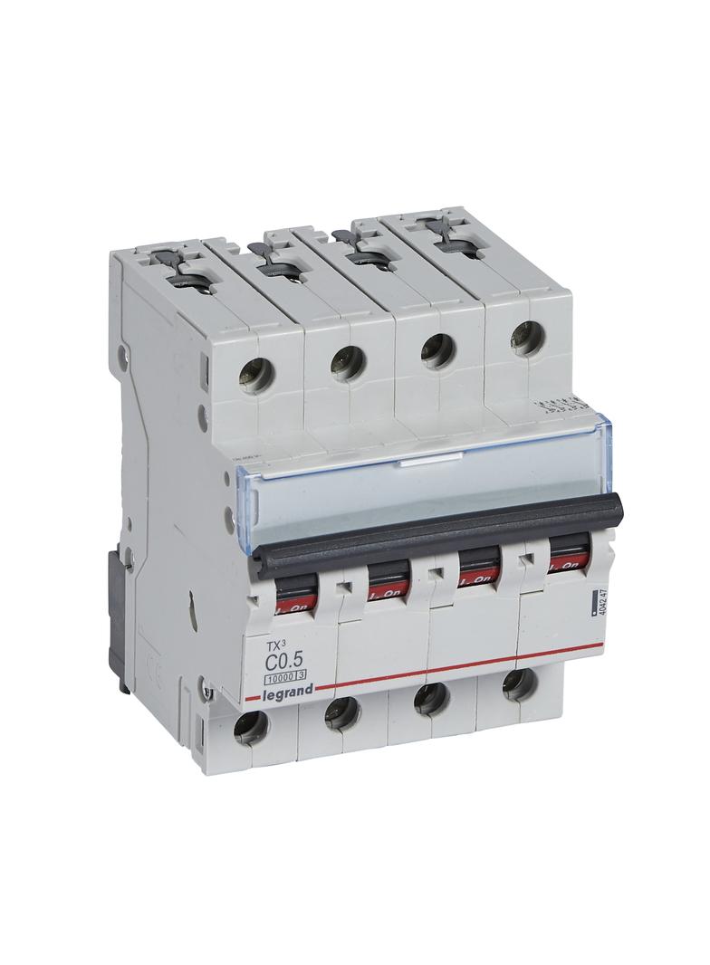 Wyłącznik Nadprądowy S 314 4P C0,5A 10000A TX3 404247 LEGRAND
