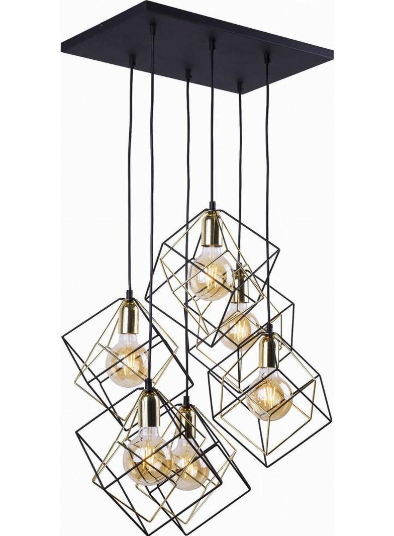 TK-Lighting lampa wisząca Alambre 6xE27 max 60W czarna/złota