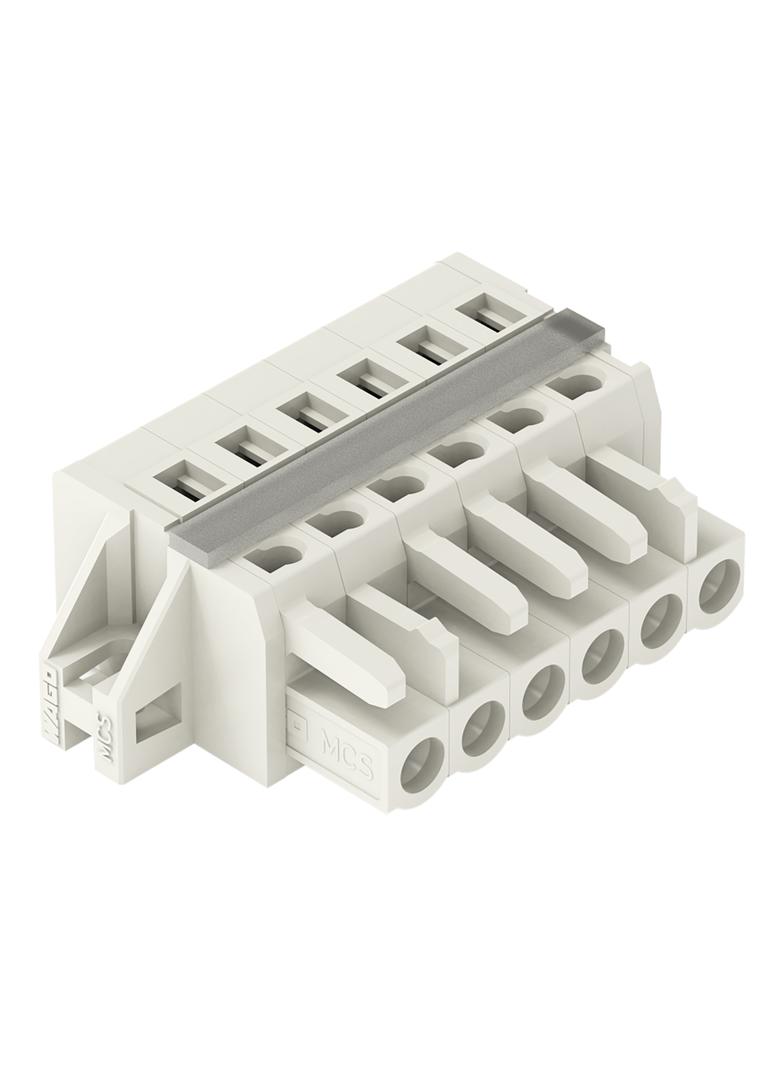 Gniazdo MCS‑MIDI Classic 6‑biegunowe jasnoszare raster 5mm 721‑106/027‑000 /50szt./ WAGO