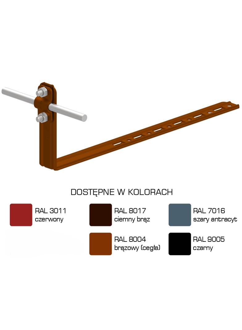 AN-26K/LA/-N Uchwyt dach.regu.pros.Z-śruba L=42cm,H=13,5cm /LA/