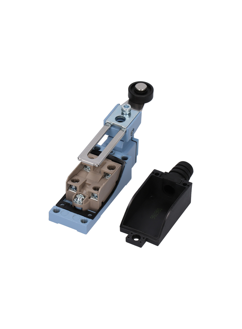 ŁĄCZNIK KRAŃCOWY (METAL / TWORZYWO) REGULOWANA DŹWIGNIA Z ROLKĄ