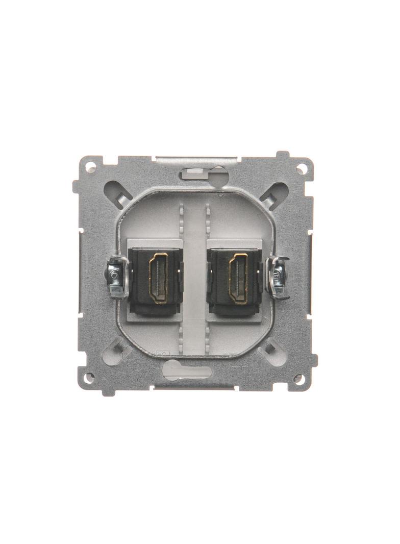 Simon Basic Gniazdo HDMI podwójne srebrny mat BMGHDMI2.01/43 KONTAKT