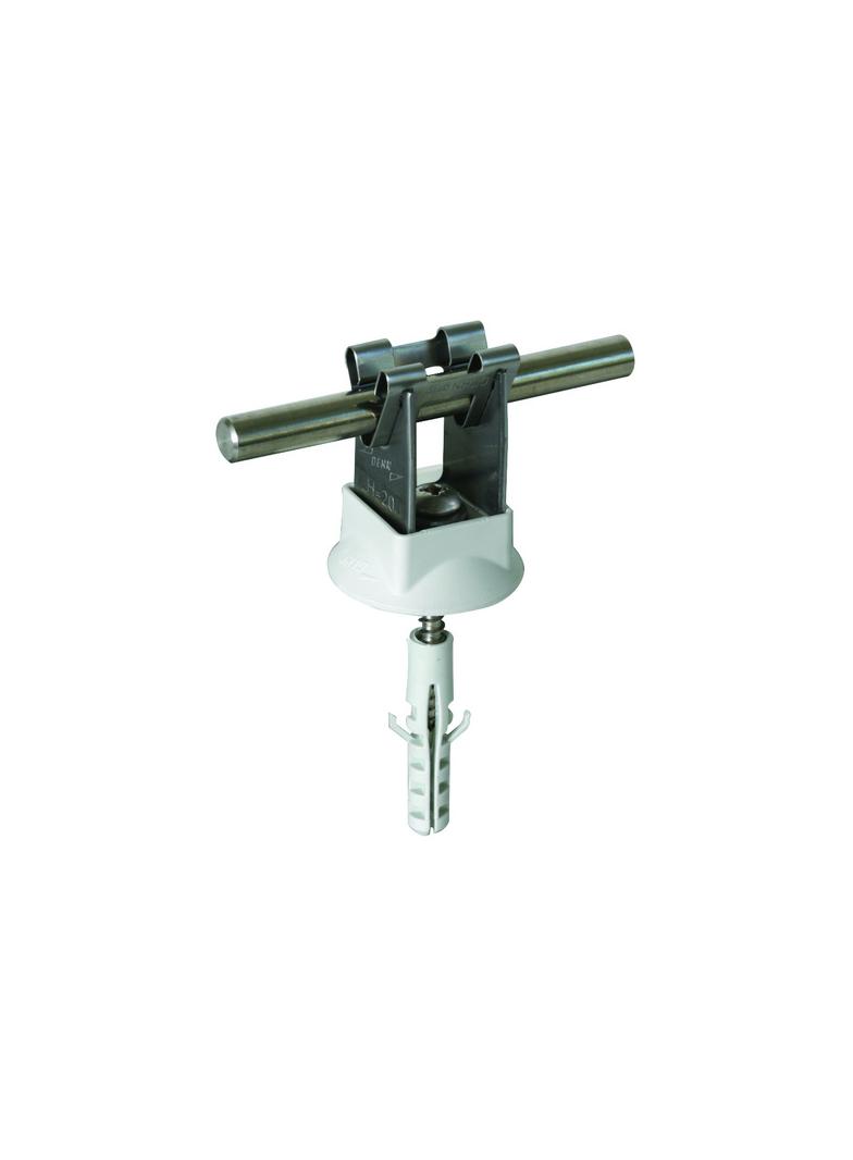 Wspornik DEHNgrip, wys. 20 mm, z kołkiem 8 mm, wkrętem i uszczelką, stal nierdzewna NIRO