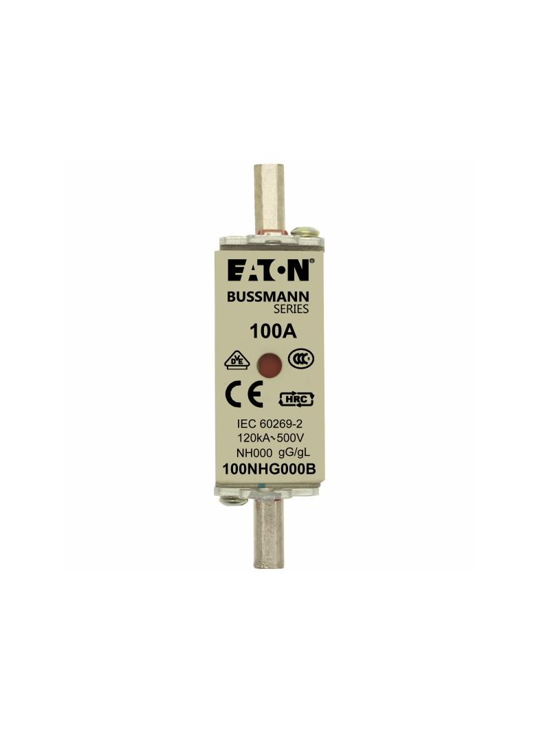 NH FUSE 100A 500V GG/GL SIZE 000 Wkładka NH000 100A 500V GL/GG podwójny wskaźnik 100NHG000B EATON