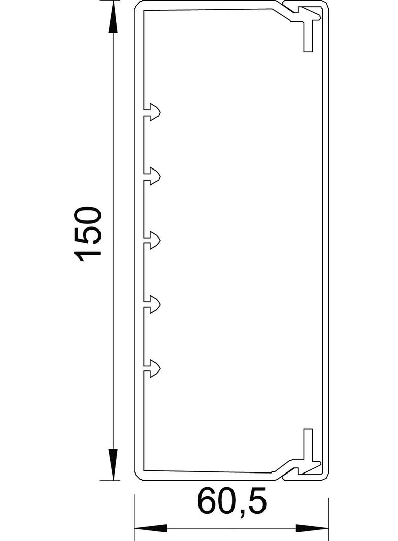 WDKH-60150RW, Kanał instalacyjny WDK, bezhalogenowy