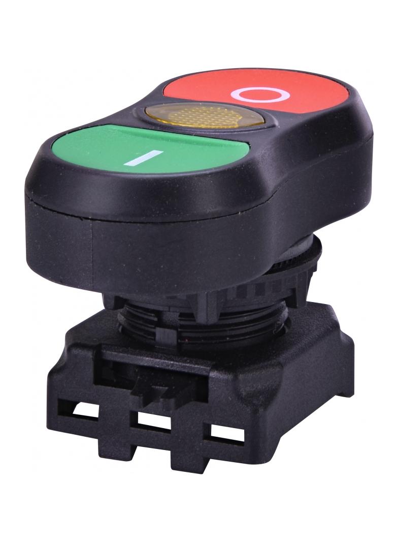 EGTI-Y - Napęd z guzikiem podwójnym podświetlany z żółtą listwą centralną