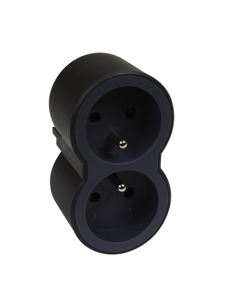 ROZGAŁĘŹNIK 2X2P+Z FRONTOWE - CZARNY/GRAFITOWY, Legrand