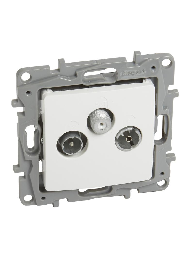 NILOE/NILOE SELECTION - GNIAZDO TV-RD-SAT KOŃCOWE TYPU GWIAZDA 1,5 DB BIAŁE, Legrand