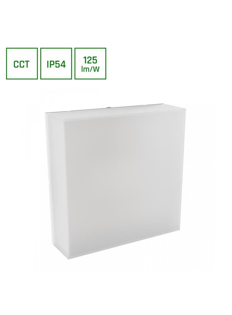 SCATOLLO 20W CCT 230V IP54 250x250x75MM BIAŁY ELEWACYJNA
