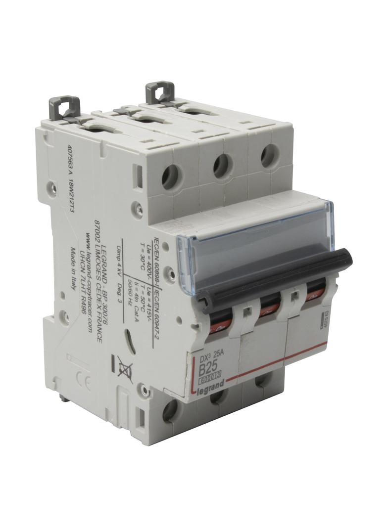 Wyłącznik Nadprądowy S 303 3P B25A 6kA DX3 407563 LEGRAND