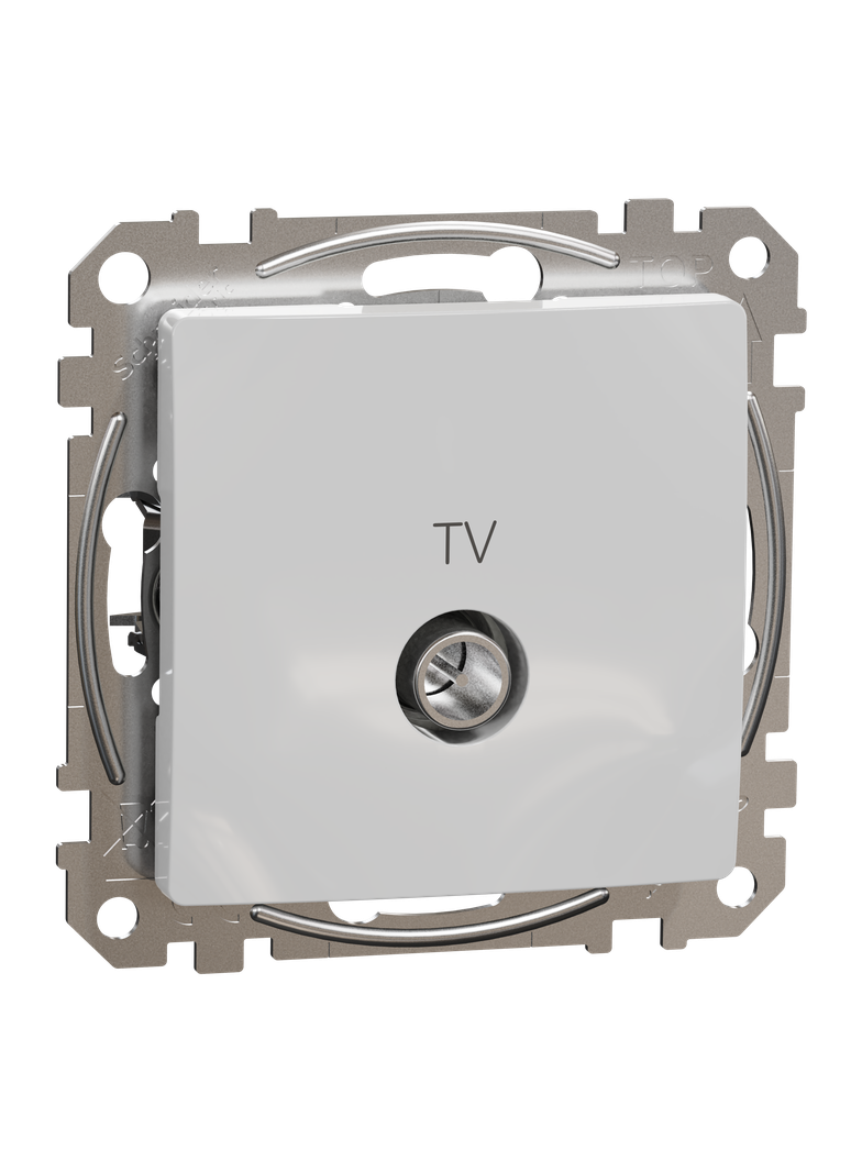 Sedna Design & Elements Gniazdo antenowe TV przelotowe 10dB srebrne aluminium SDD113478 Schneider