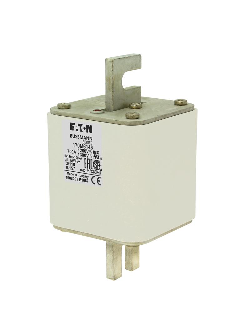 700A 1250V 3/110 aR INDICATOR FUSE Wkładka szybka 700A AC 1250V rozmiar 3 76x90x139 mm aR D 170M6145