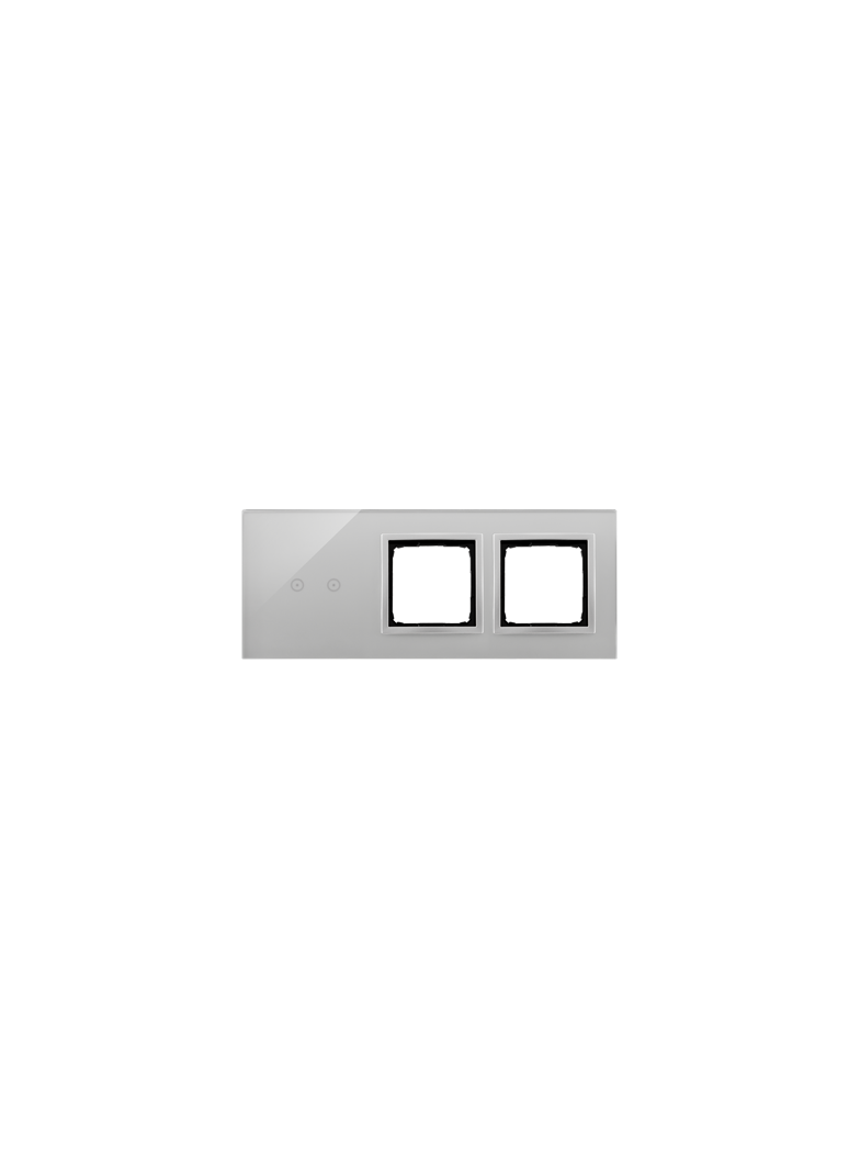 Simon 54 Touch Panel dotykowy S54 Touch 3 moduły 2 pola dotykowe poziome + 2 otwory na osprzęty S54 srebrna mgła DSTR3200/71 KONTAKT