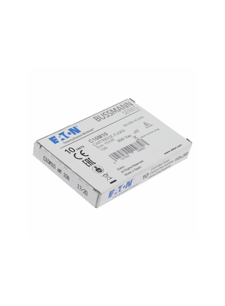 CYLINDRICAL FUSE 10 x 38 10A AM 500V AC Wkładka cylindryczna 10 x 38mm 10A AM 500V AC C10M10 EATON