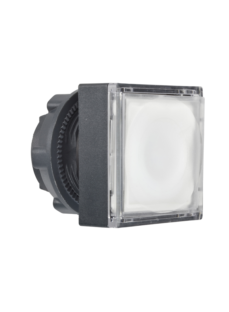 Harmony XB5 Przycisk płaski biały push push LED kwadratowy plastikowy ZB5CH313 Schneider