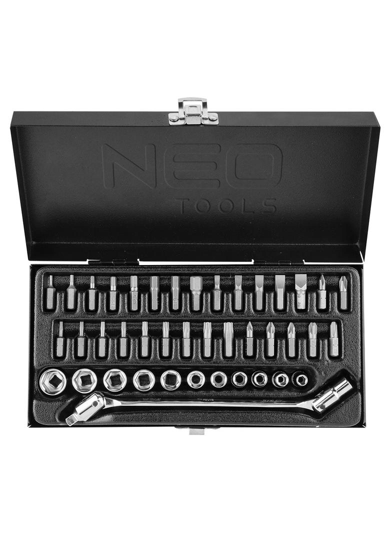 Klucze nasadowe 1/4", zestaw 41szt