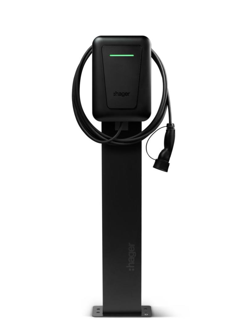 EVCS witty one 1x11kW 3f z kablem 6,5m T2 RFID Bluetooth XVR111C HAGER
