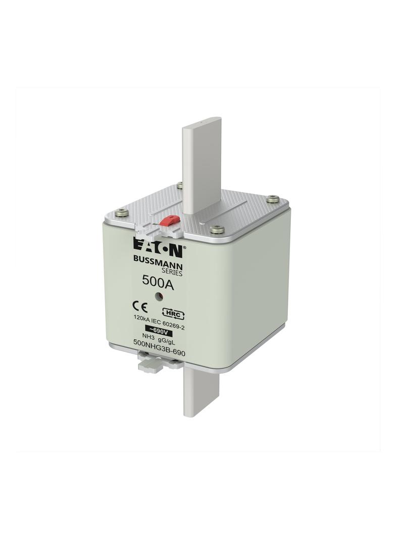 NH FUSE 500A 690V gG SIZE 3 Wkładka NH3 500A 690V GL/GG podwójny wskaźnik 500NHG3B-690 EATON