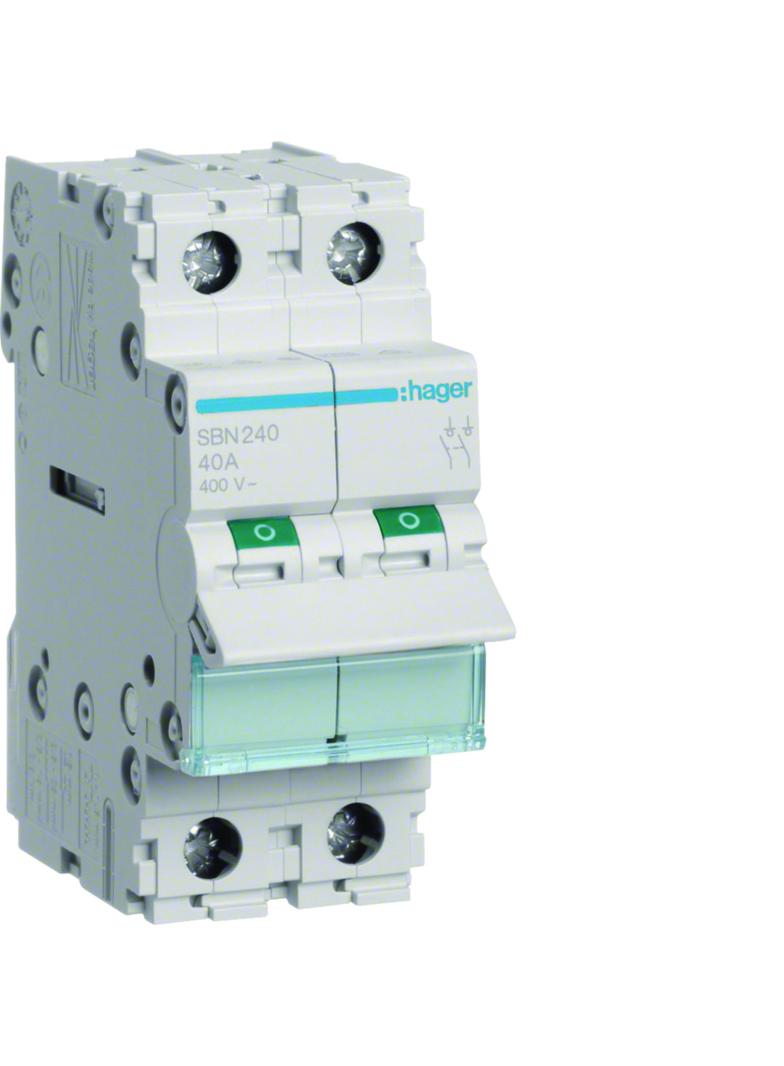 Modułowy rozłącznik izolacyjny 2P 40A 400VAC SBN240 HAGER