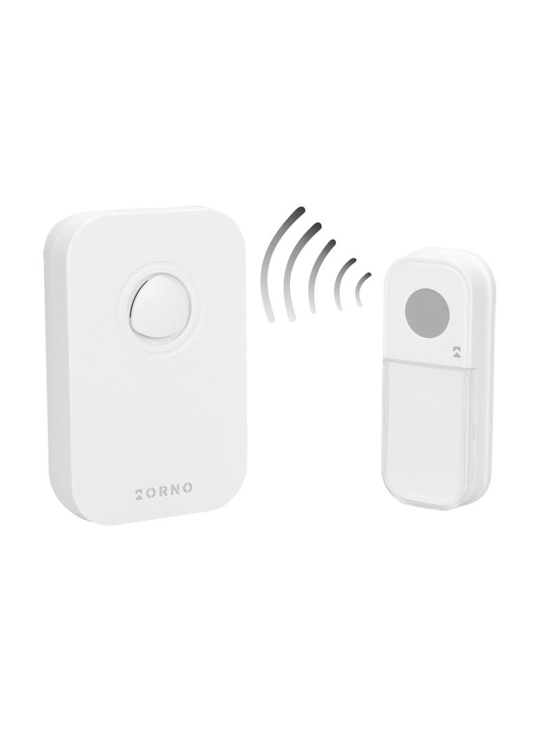 Dzwonek bezprzewodowy FADO DC bateryjny learning system 36 dźwięków 100m biały OR-DB-KF-134 ORNO
