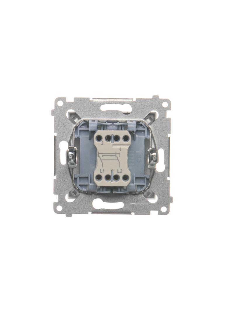 Simon 54 Łącznik krzyżowy bez piktogramu 10A 250V szybkozłączka srebrny mat DW7.01/X/43 KONTAKT