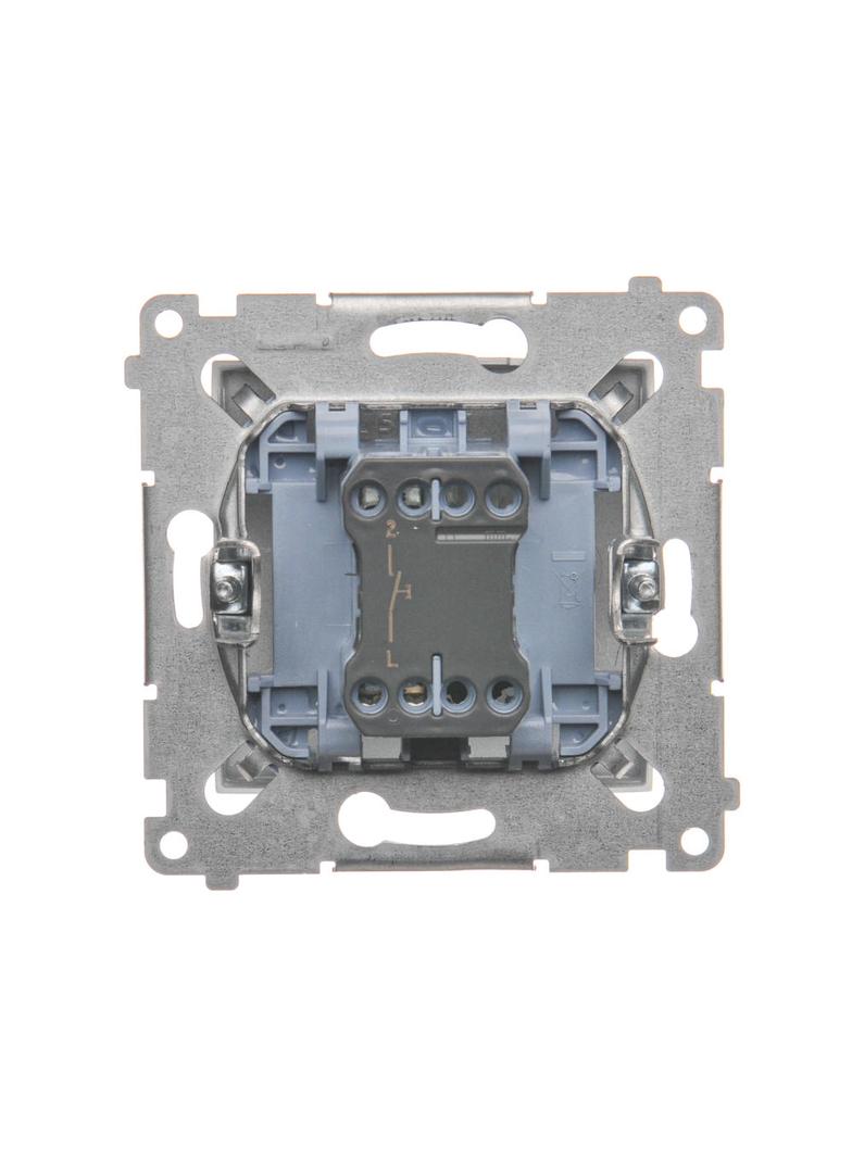 Simon 54 Przycisk „dzwonek” 16A z. śrub. srebrny mat