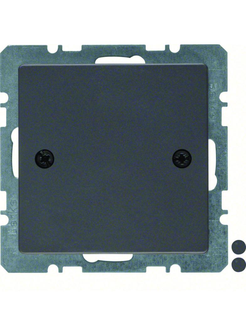 BERKER Q.x Zaślepka z płytką czołową antracyt aksamit 10096076 HAGER