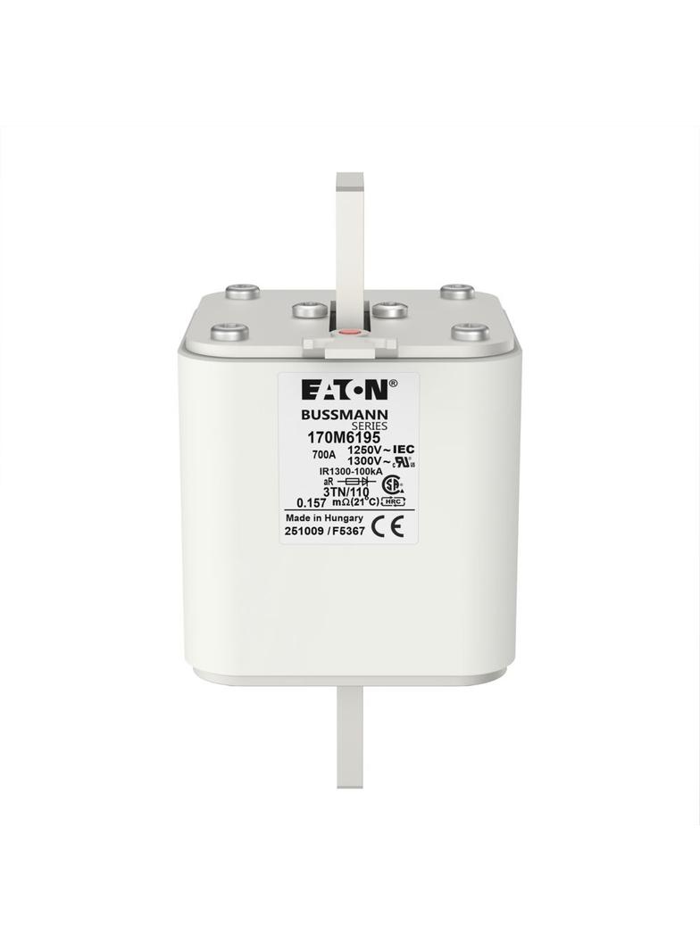 FUSE 700A 1250V 3TN/110 AR CU Wkładka szybka 700A AC 1250V rozmiar 3 76x90x139 mm aR DIN I 170M6195