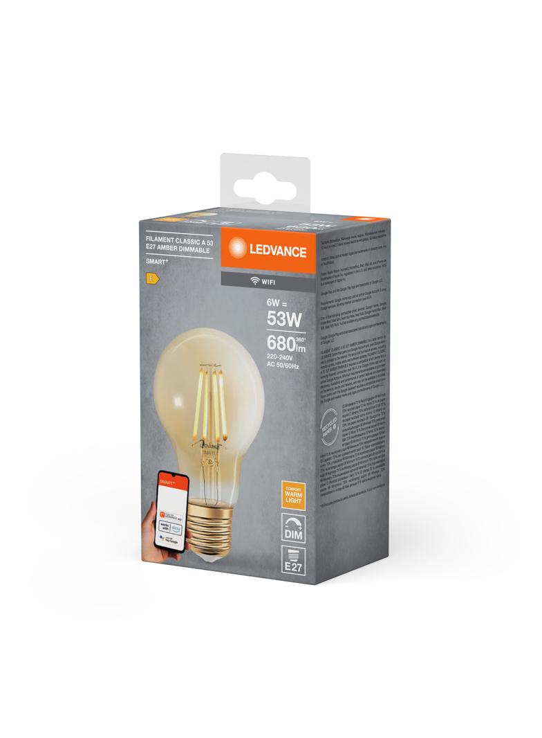Lampa LED SMART WF A55D 6W/824 230VFilament szkło przezroczysteGDE27FS1LEDV