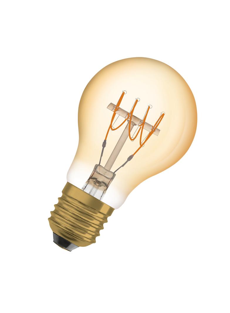 Lampa LED Vintage 1906 CL A Filament szkło przezroczyste GOLD 25 dim 3,4W 824 E14