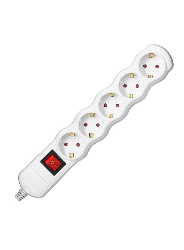Rozgałęźnik wielogniazdowy 5x2P+Z z wyłącznikiem, Schuko, biały OR-AE-13267(GS)/W ORNO
