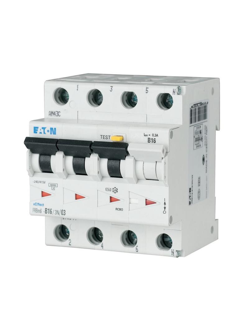 FRBM6-D10/3N/01 wyłącznik różnicowonadprądowy 6kA D10A 3P+N 100mA 170934 EATON