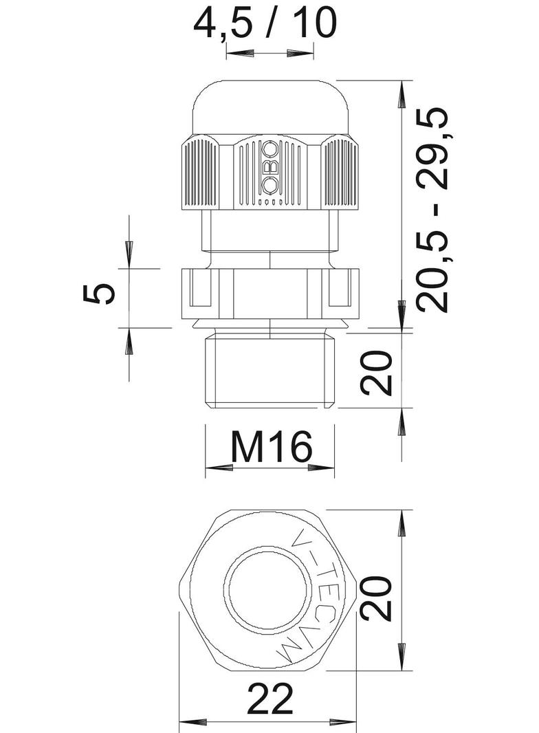 DŁAWIKI Z DŁUGIM GWINT.M16X1,5