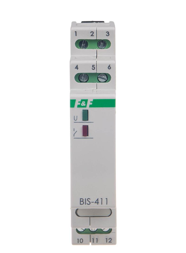 Przekaźnik bistabilny na szynę DIN z przekaźnikiem inrush 160A/20ms BIS-411-LED F&F