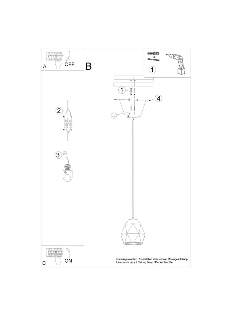 Sollux Lampa wisząca ceramiczna MINT SL.1251