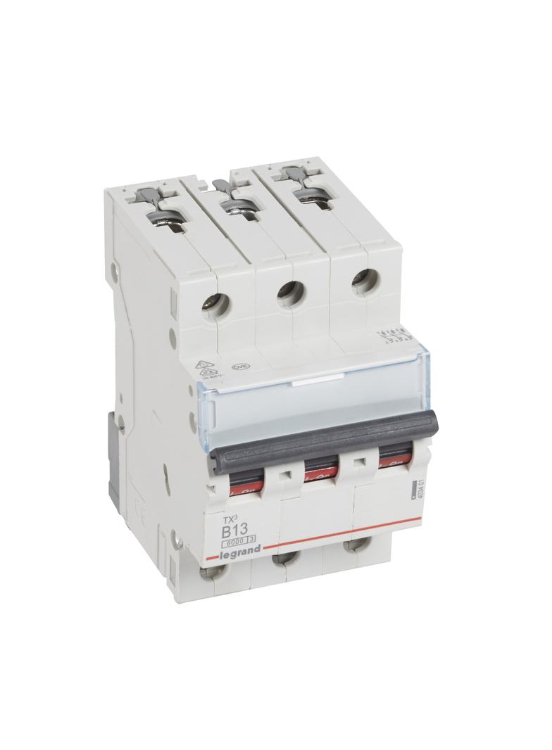 WYŁĄCZNIK NADPRĄDOWY S 303 3P B 13A 6000A SERII TX3, Legrand