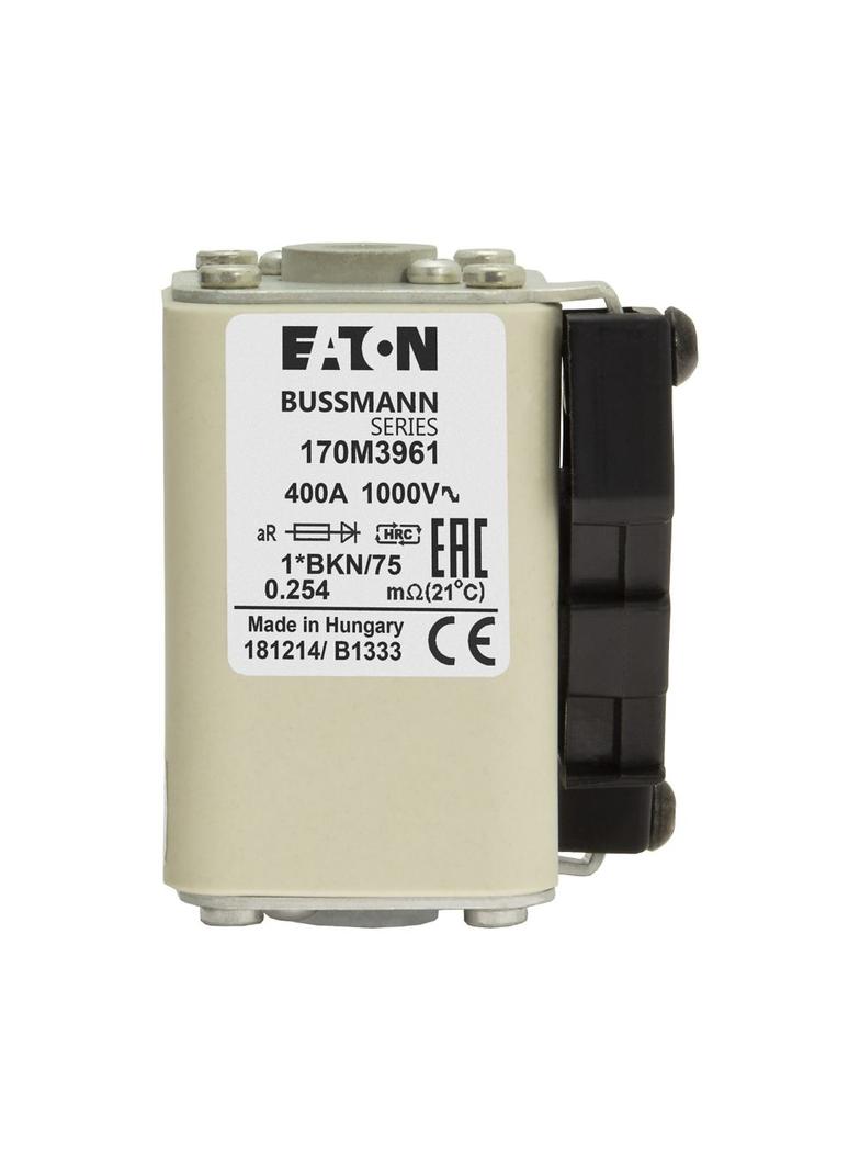 FUSE 400A 1000V 1*BKN/75 AR Wkładka szybka 400A AC 1000V rozmiar 1 43x61x74 mm aR I 170M3961 EATON