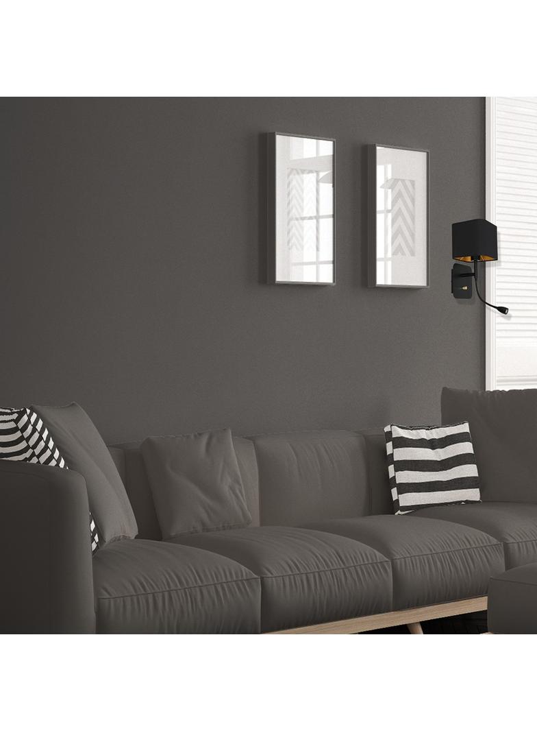 Milagro kinkiet Napoli E27 + LED 1W 90lm 4000K czarno/złoty ML6366