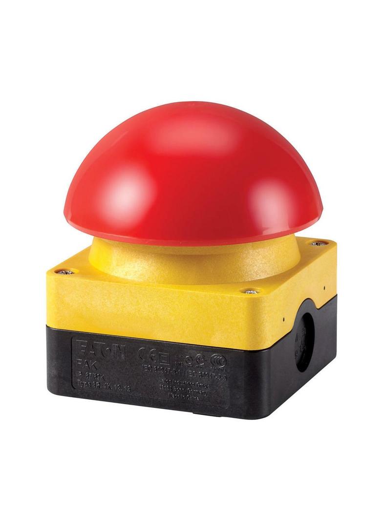 FAK-R/V/KC11/IY Duży przycisk bezpieczeństwa 1R 1Z z samopowrotem czerwono-żółty IP67 229748 EATON