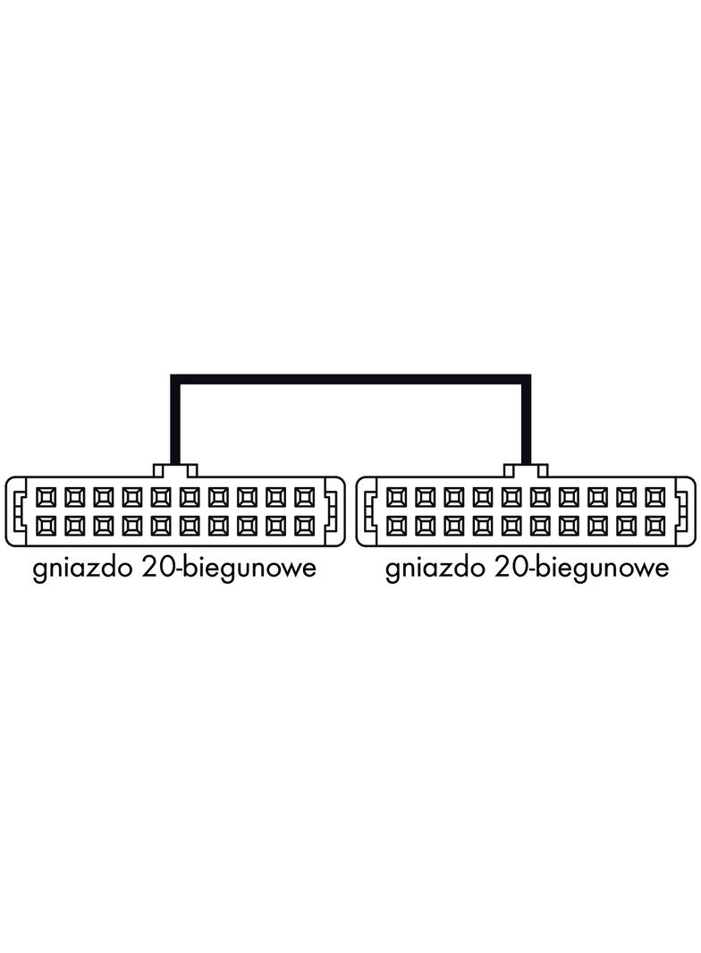 przewód 2 x wtyk 20-pinowy 3m