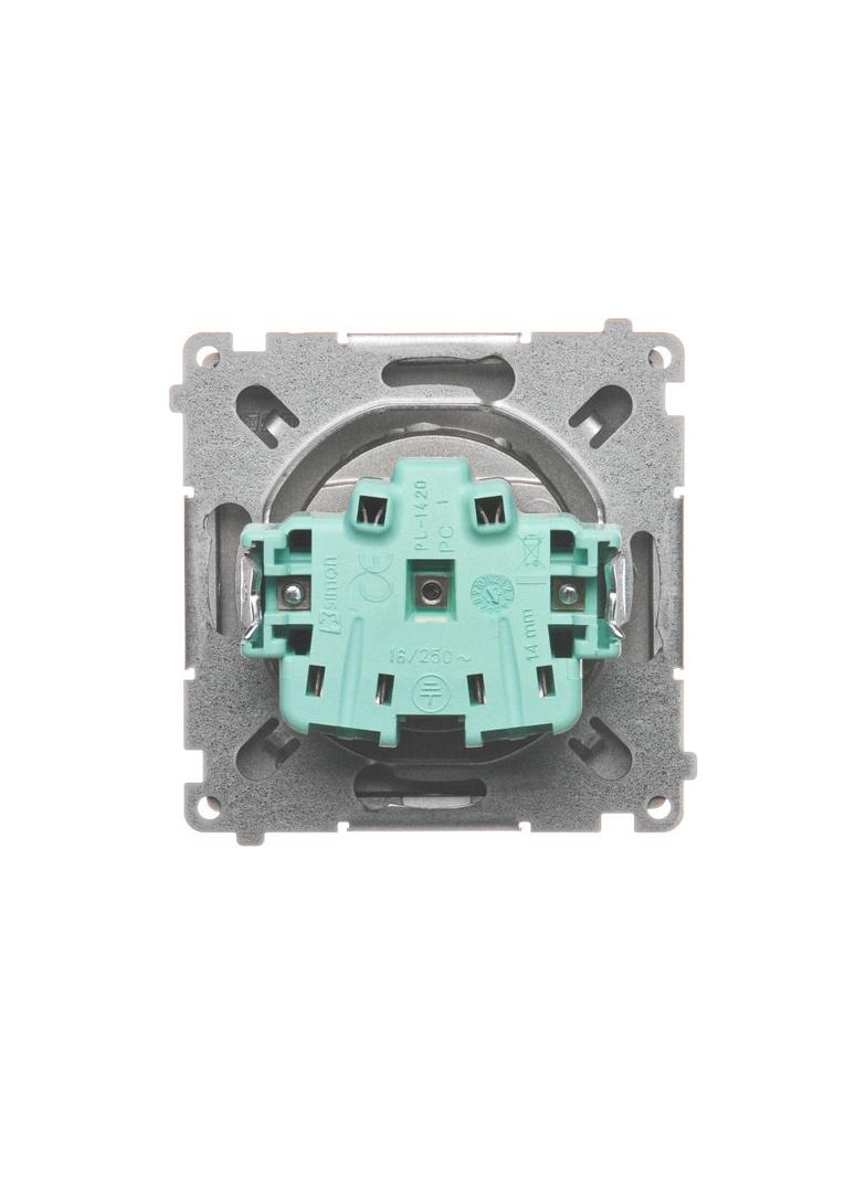 Simon Basic Gniazdo wtyczkowe z uziemieniem 16A 250V szybkozłączka satynowy BMGZ1C.01/29 BMGZ1c.01/29 KONTAKT