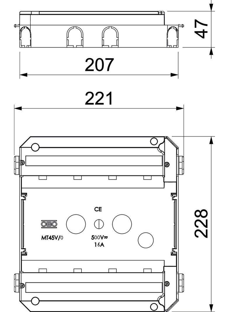 MT45V 0, Wspornik do montażu osprzętu pod kątem