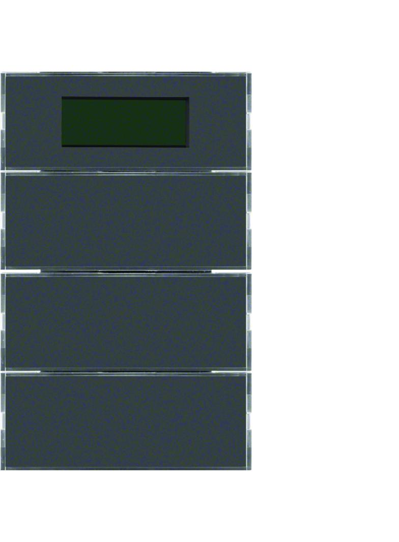 BERKER K.1 Przycisk potrójny z regulatorem temperatury i wyświetlaczem antracyt 75663775 HAGER